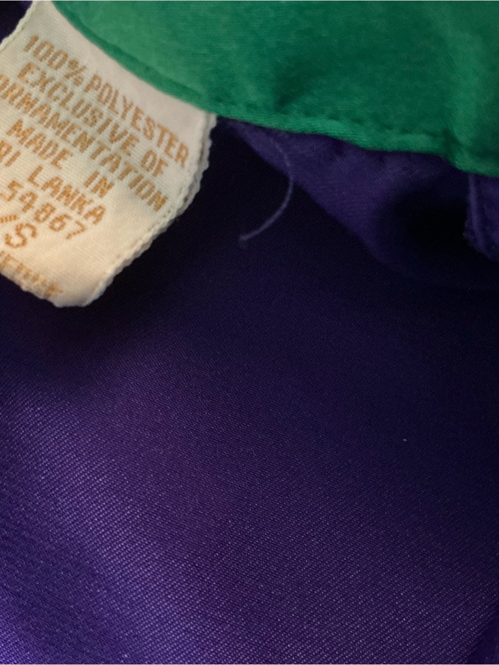 90s vintage Victoria’s Secret gold label satin robe purple and green size small - Picture 5 of 7